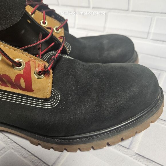 Timberland Men's 6" Premium waterproof Boots Red/Beige/Black Size 13M - Picture 11 of 16